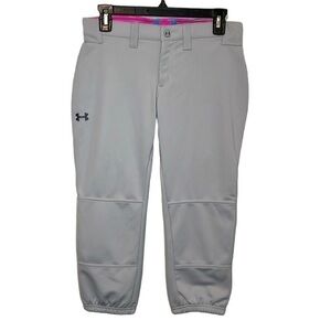Under Armour Women’s Fitted Softball Pants Gray/Pink Size XS New with tags